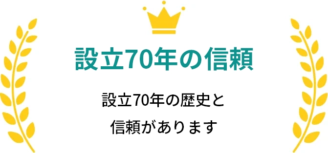 創業70年の信頼 ガス事業は創業70年の歴史と信頼があります